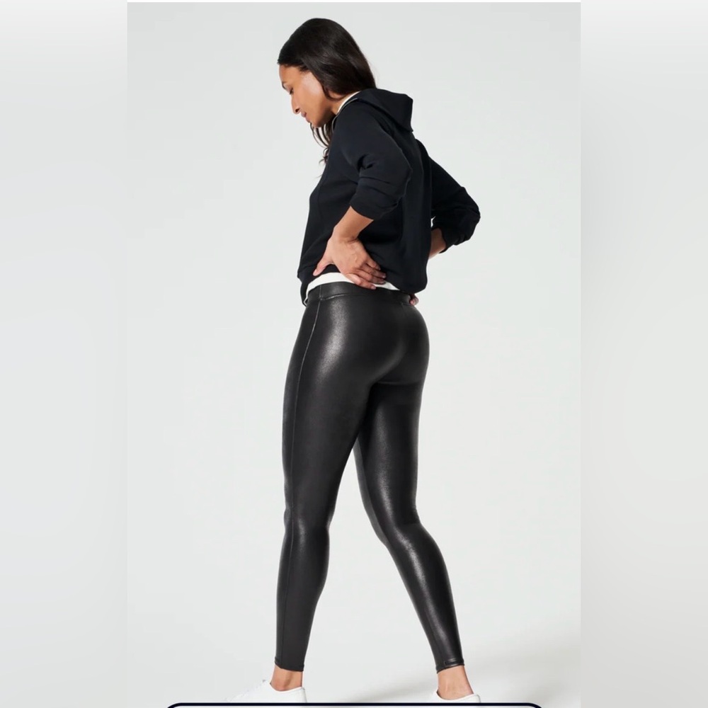 SPANXshape™ Faux Leather Leggings | women’s medium - Picture 2 of 8